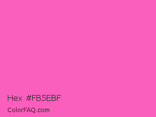 Hex #fb5ebf Color Image