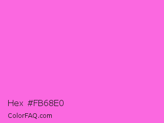 Hex #fb68e0 Color Image