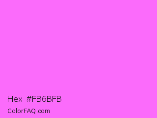 Hex #fb6bfb Color Image