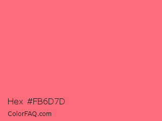 Hex #fb6d7d Color Image