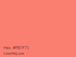 Hex #fb7f71 Color Image
