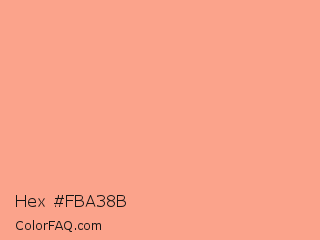 Hex #fba38b Color Image