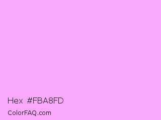 Hex #fba8fd Color Image