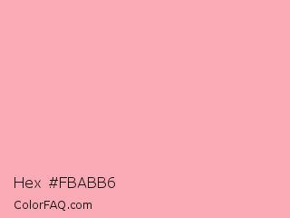 Hex #fbabb6 Color Image