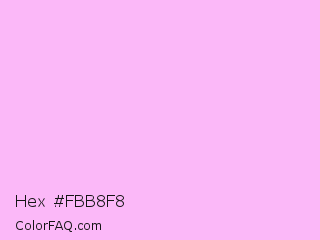 Hex #fbb8f8 Color Image
