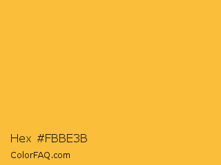 Hex #fbbe3b Color Image