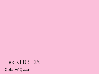 Hex #fbbfda Color Image