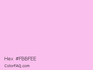 Hex #fbbfee Color Image