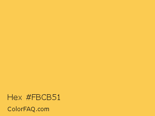 Hex #fbcb51 Color Image
