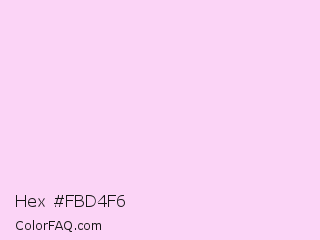 Hex #fbd4f6 Color Image