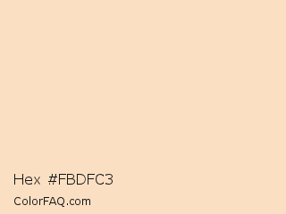 Hex #fbdfc3 Color Image