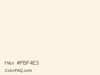 Hex #fbf4e3 Color Image