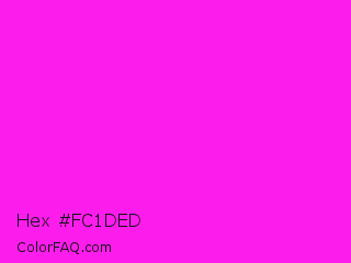 Hex #fc1ded Color Image