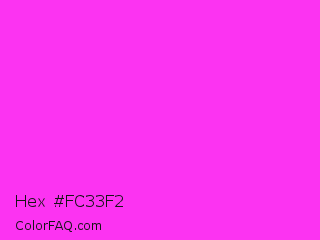 Hex #fc33f2 Color Image