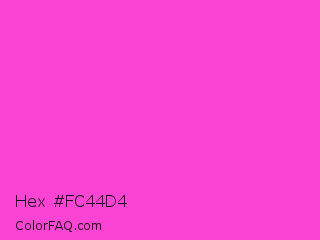 Hex #fc44d4 Color Image