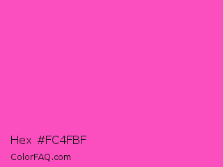 Hex #fc4fbf Color Image