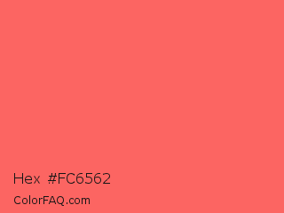 Hex #fc6562 Color Image