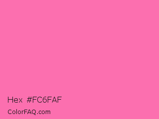 Hex #fc6faf Color Image