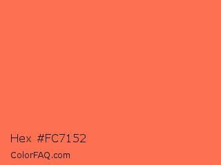 Hex #fc7152 Color Image