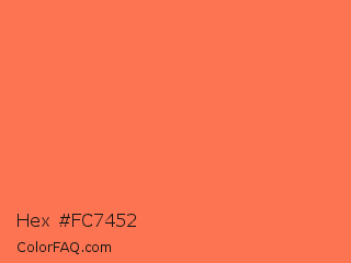 Hex #fc7452 Color Image