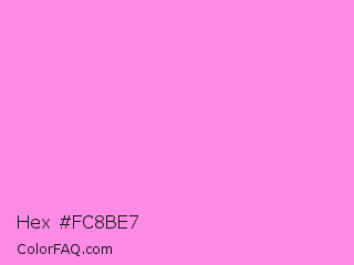 Hex #fc8be7 Color Image