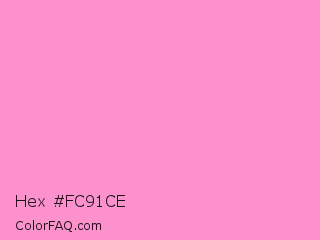 Hex #fc91ce Color Image