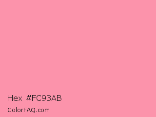 Hex #fc93ab Color Image