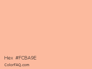 Hex #fcba9e Color Image