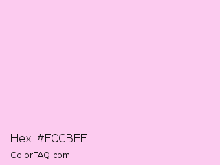 Hex #fccbef Color Image