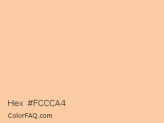 Hex #fccca4 Color Image