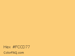 Hex #fccd77 Color Image
