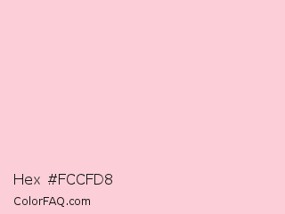 Hex #fccfd8 Color Image