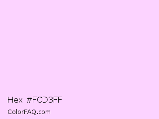 Hex #fcd3ff Color Image