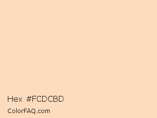 Hex #fcdcbd Color Image