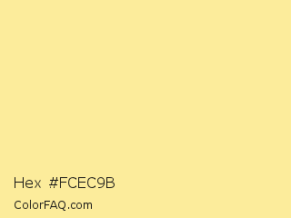 Hex #fcec9b Color Image