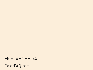 Hex #fceeda Color Image