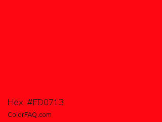 Hex #fd0713 Color Image