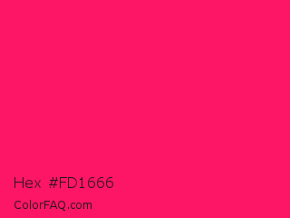 Hex #fd1666 Color Image