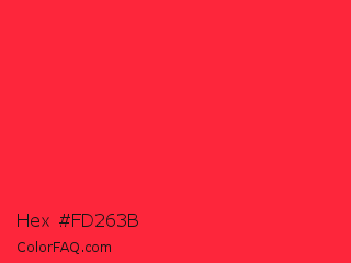 Hex #fd263b Color Image