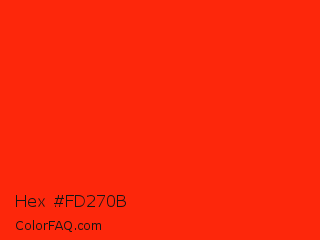 Hex #fd270b Color Image