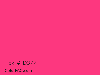 Hex #fd377f Color Image