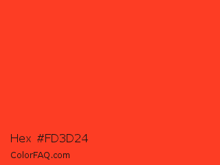 Hex #fd3d24 Color Image