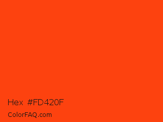 Hex #fd420f Color Image