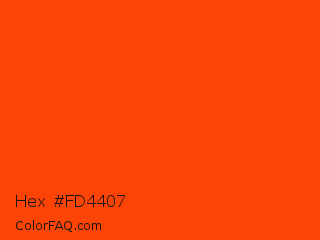 Hex #fd4407 Color Image