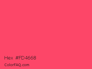 Hex #fd4668 Color Image