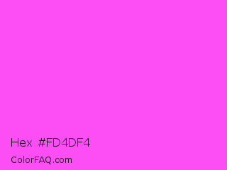 Hex #fd4df4 Color Image