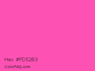 Hex #fd52b3 Color Image