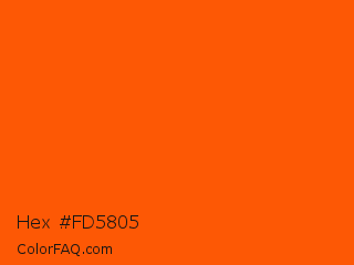 Hex #fd5805 Color Image