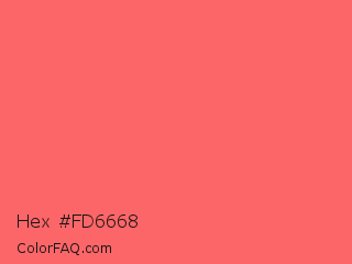Hex #fd6668 Color Image