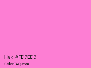 Hex #fd7ed3 Color Image